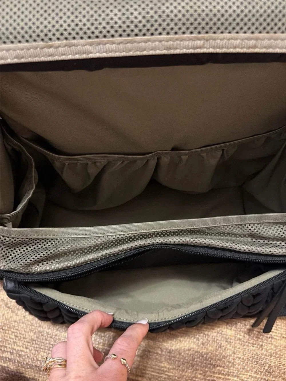 Happ- Levy Quilted Black Backpack Diaper Bag